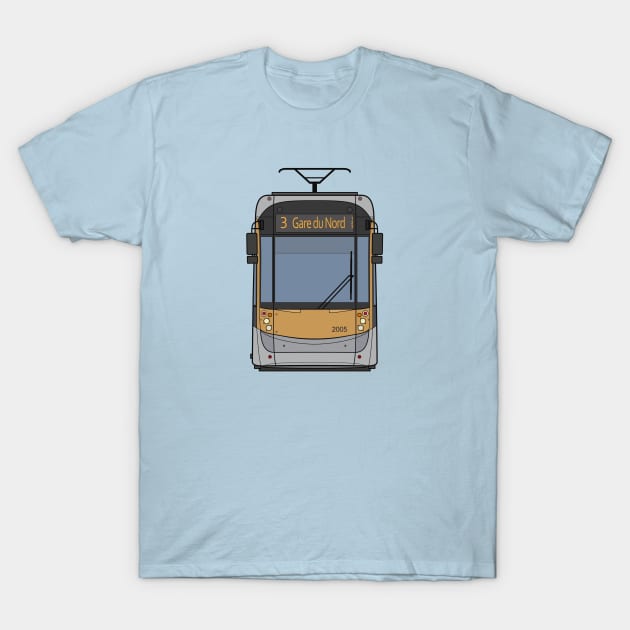 Brussels Tram T-Shirt by charlie-care